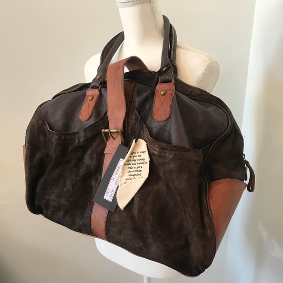 Vintage Addiction Suede & Leather Travel Bag - Picture 5 of 5